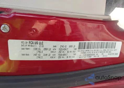 2016 Chrysler Town & Country Touring z USA, uszkodzony, nr VIN 2C4RC1BG9GR303549